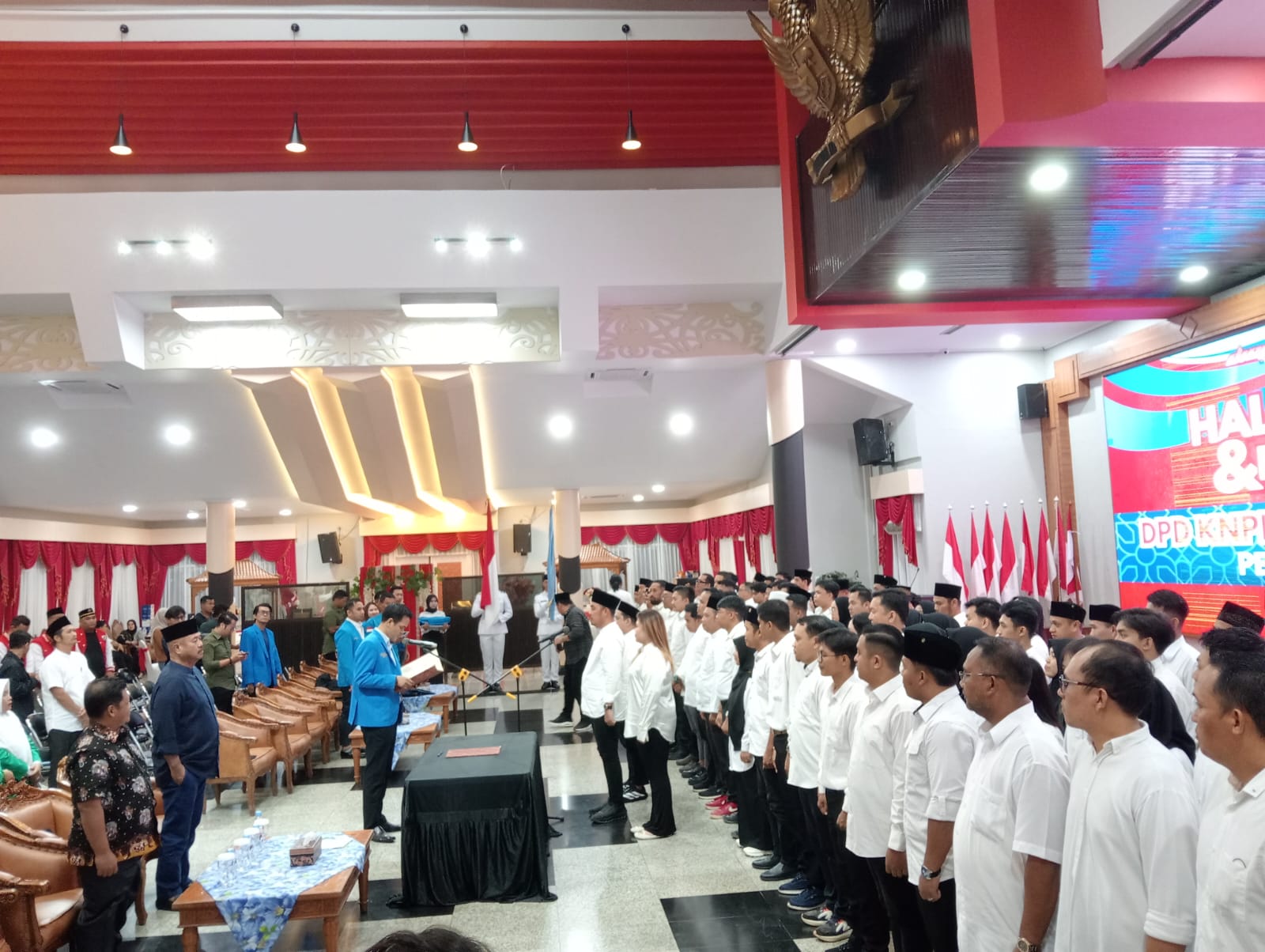 Sambutan Bupati Kukar, Edi Damansyah di pelantikan pengurus KNPI Kukar (Adv/Ruteberita).