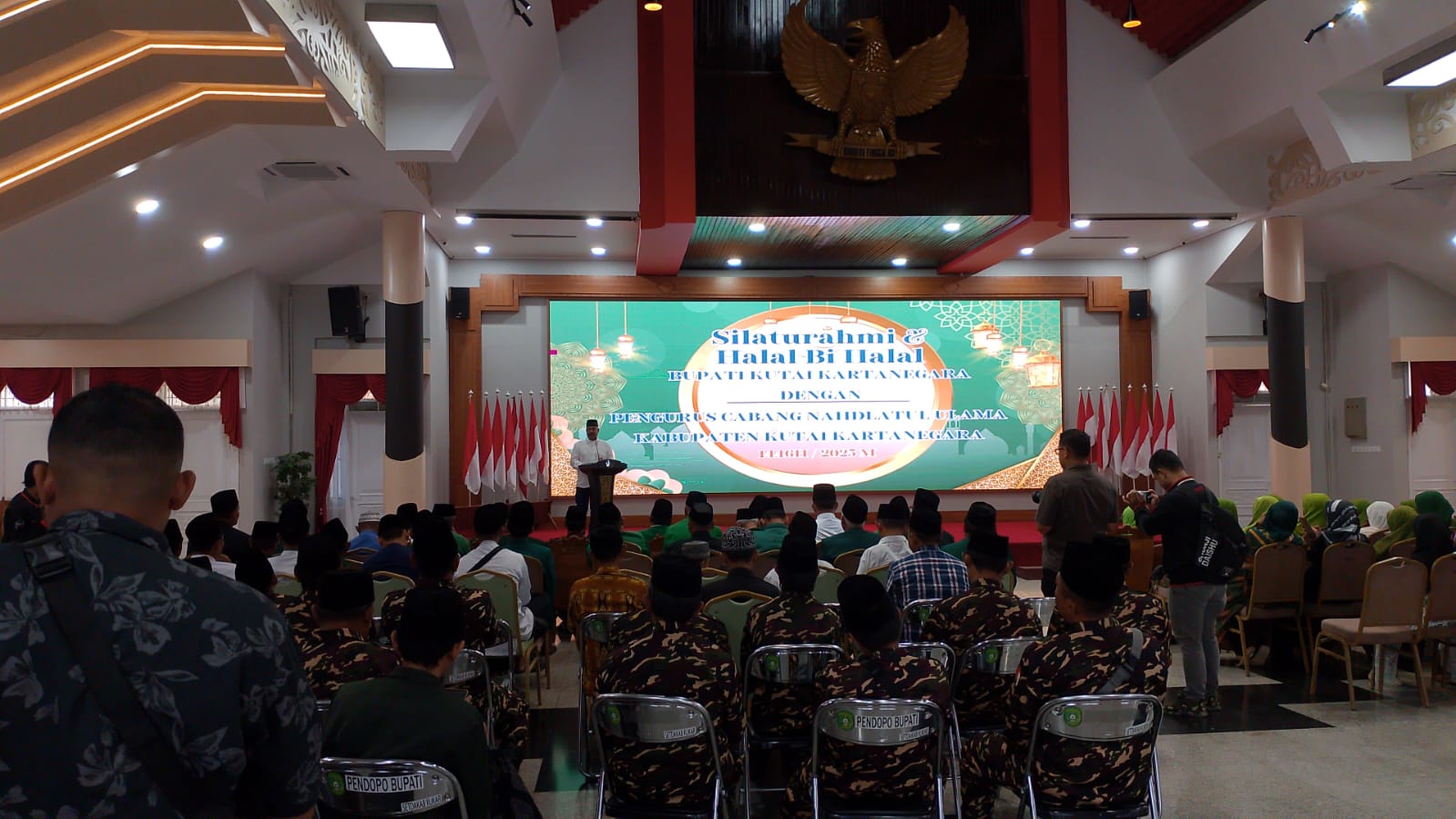 Sambutan Bupati Kukar, Edi Damansyah di Acara Halal Bihalal PCNU Kukar (Adv/Ruteberita)