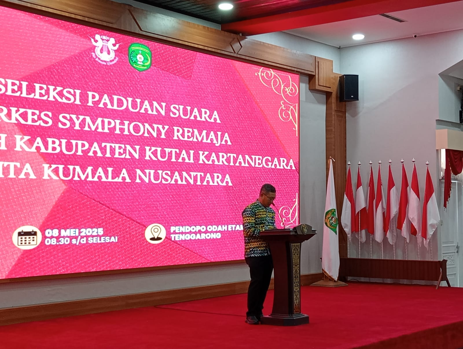 Sambutan Asisten III Bidang Administrasi Umum Dafip Haryanto mewakili Bupati Kukar Edi Damansyah (Adv/ruteberita).