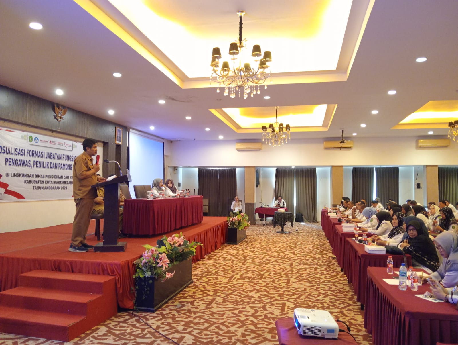 Sambutan Plt. Sekretaris Disdikbud Kukar, Joko Sampurno (Adv/Ruteberita)